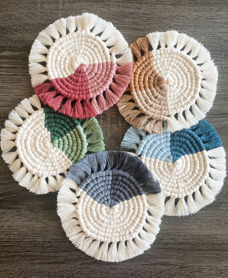 Macrame coaster
