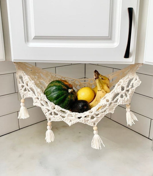 Macrame fruit hammock