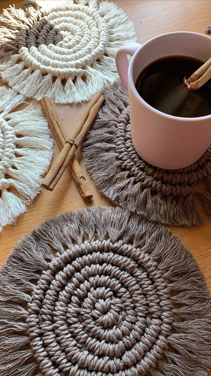Macrame coaster
