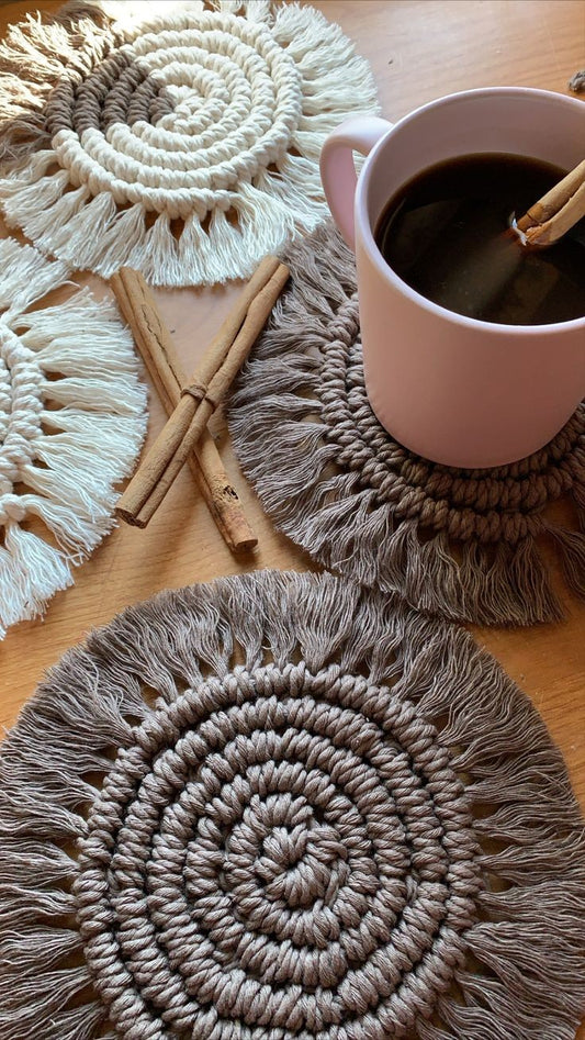 Macrame coaster
