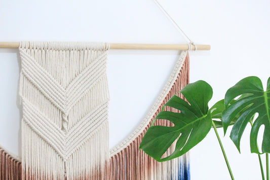 Sage & Twine Blog post about How to Make a Jaw-Dropping Ombre Macrame Wall Hanging.