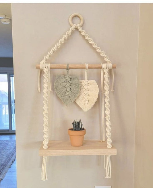 Macrame shelf