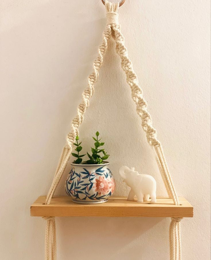 Macrame shelf