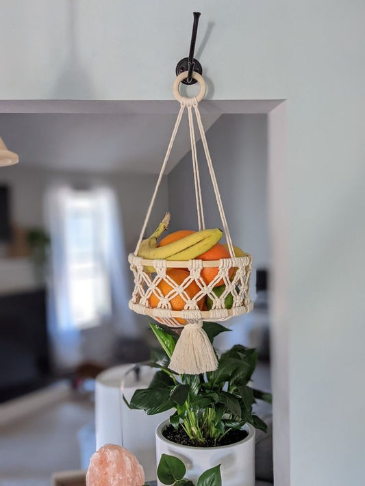 Macrame fruit hammock