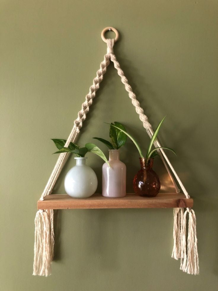 Macrame shelf
