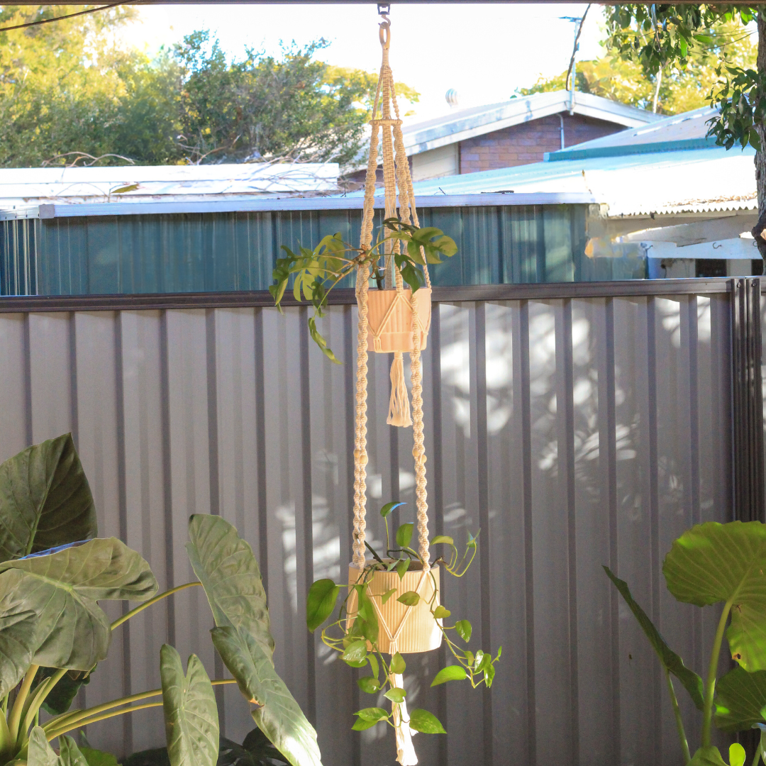 Elizabeth - Double Macrame Plant Hanger