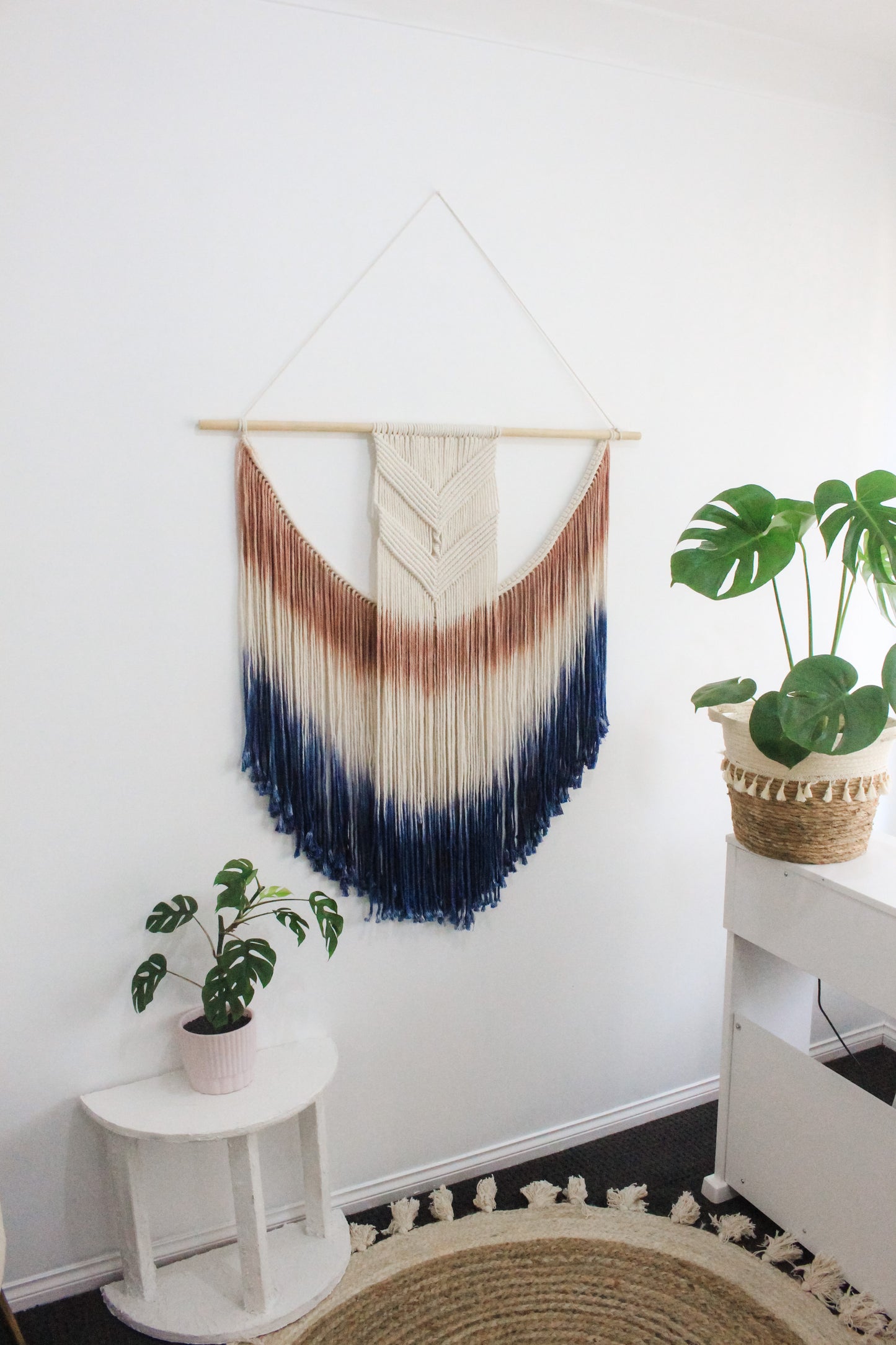 Coral - Large Ombre Macrame Wall Hanging