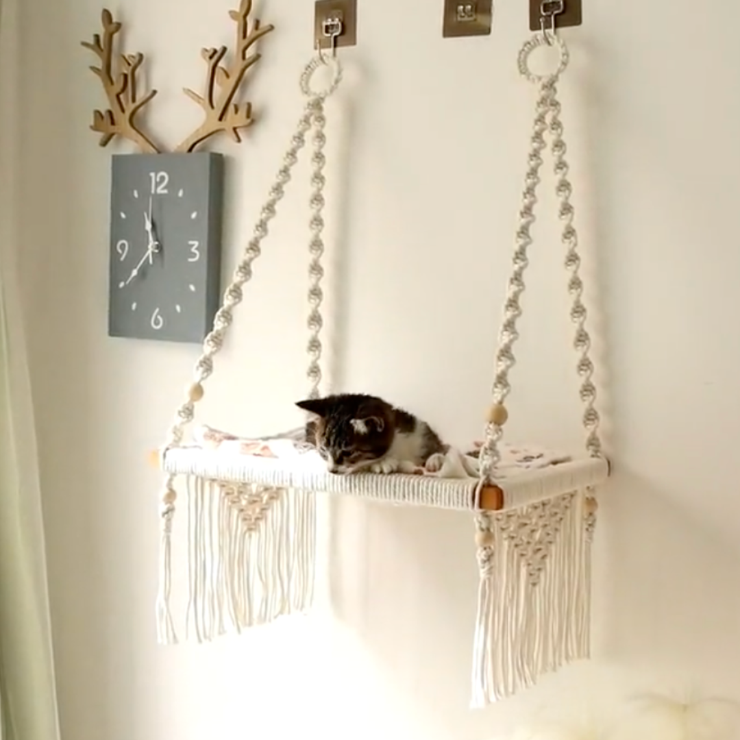 Macrame Cat Hammock - Leo