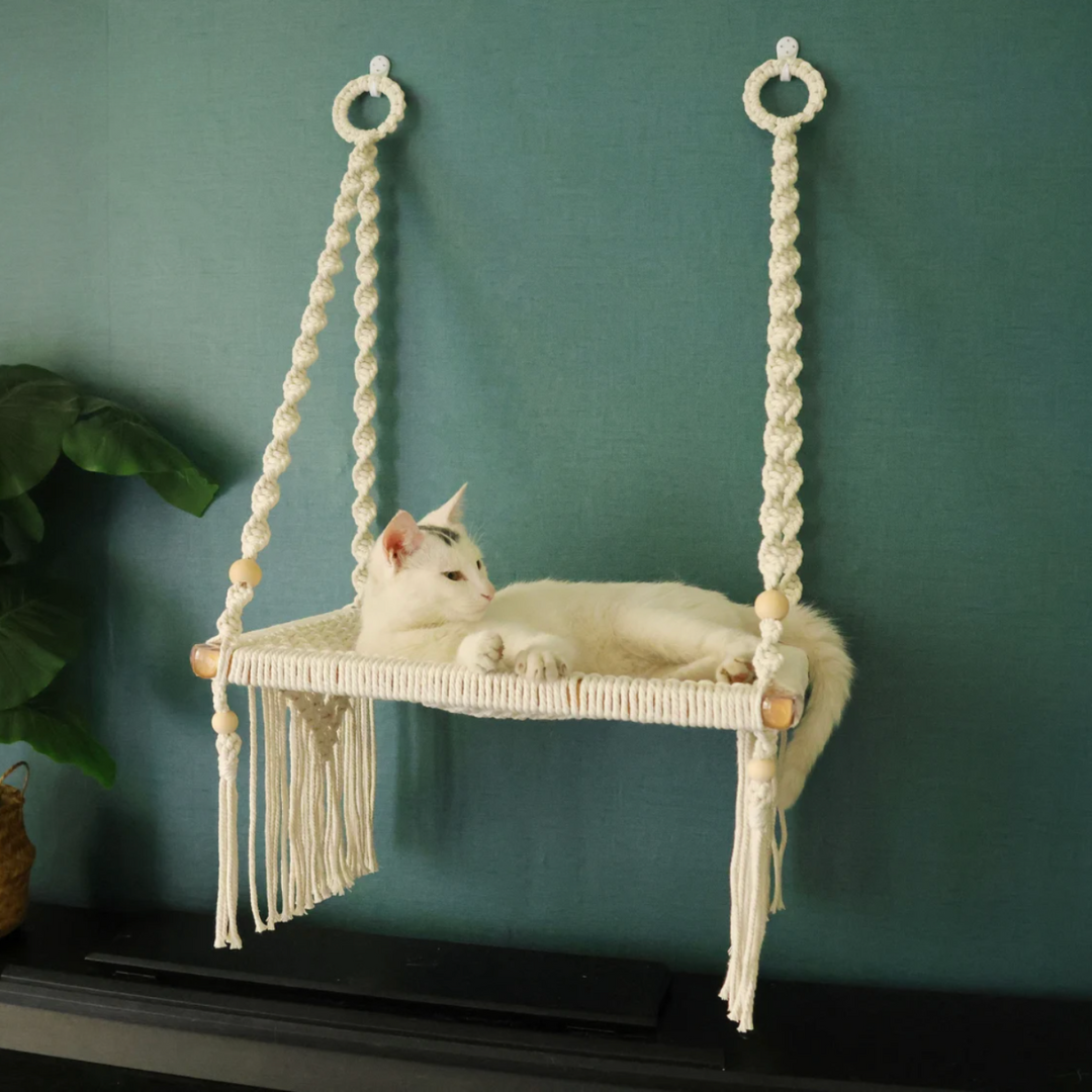 Macrame Cat Hammock - Leo