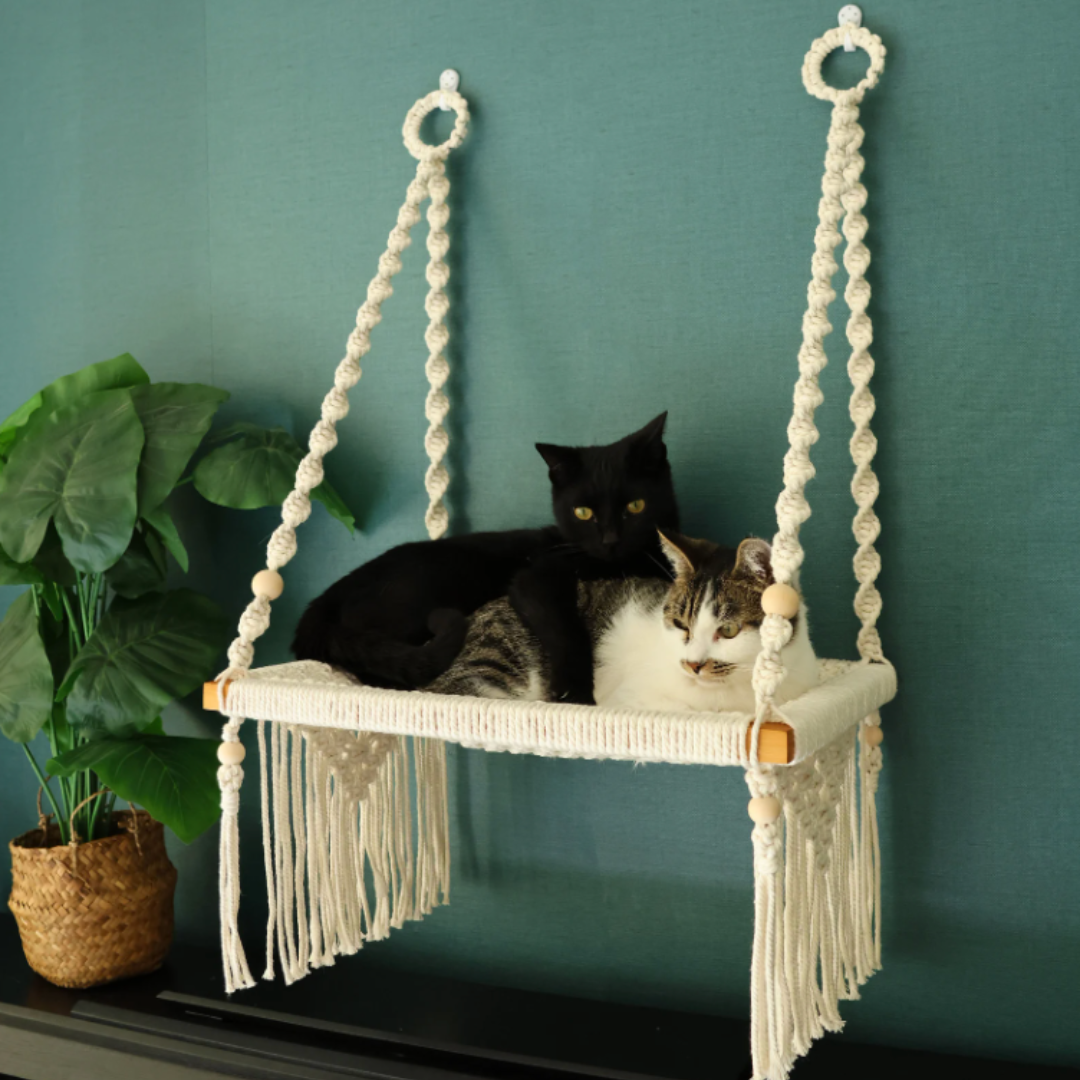 Macrame Cat Hammock - Leo