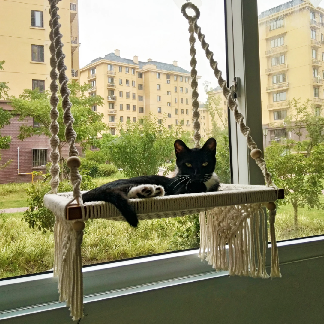 Macrame Cat Hammock - Leo