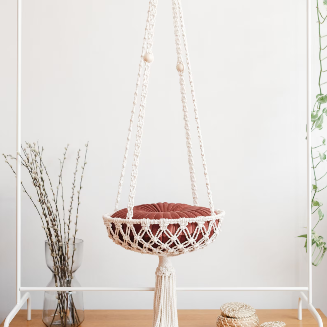 Macrame Cat Hammock Simba