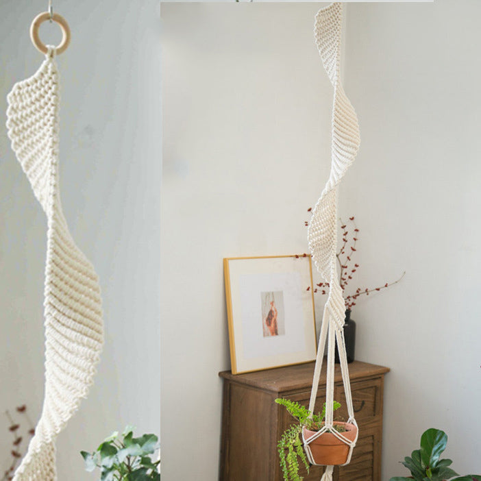 macrame spiral plant hanger Spiral Macrame Plant Hanger