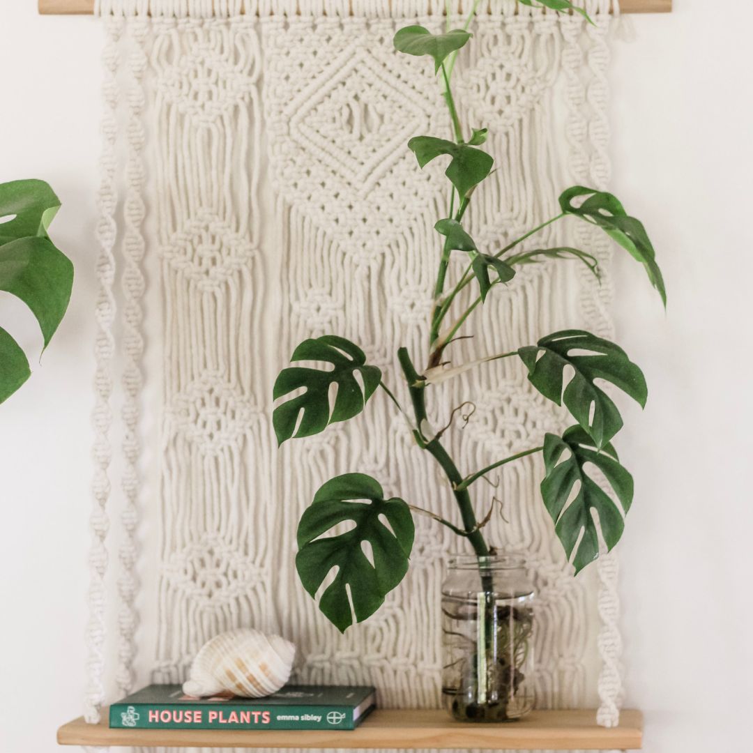 beautiful and hand made boho Macrame shelf Sage and Twine Co.
