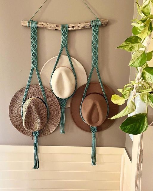 Macrame Hat Hangers: Combining Fashion and Function