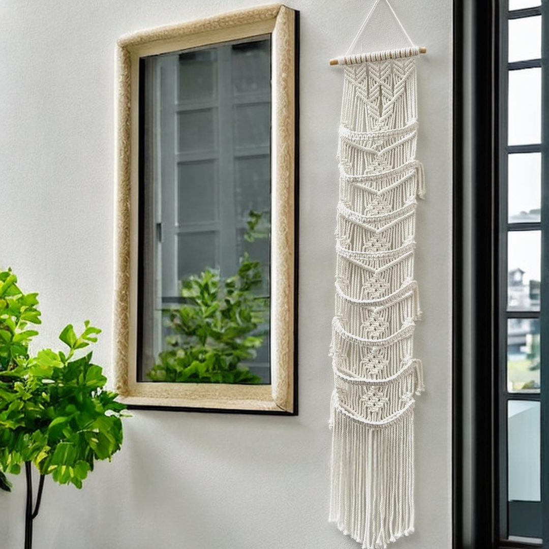 macrame cap hanger without any caps in it