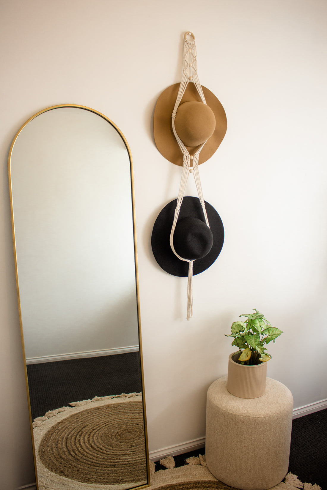 Sage & Twine Blog post about Macrame Hat Hangers: The Perfect Storage Solution for Your Hat Collection.