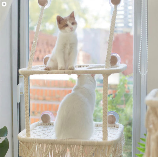 Step-by-Step: Building a Macramé Cat Perch with a View