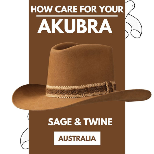 how to care for your akubra an article by sage and twine co Australia's favorite hat hanger macramé brand.