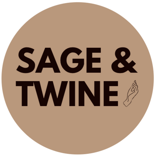 Logo of sage and Twine, Blog Post about Macrame wedding backdrops.