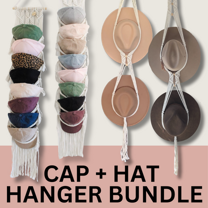Macrame Cap & Hat Hanger Bundle.