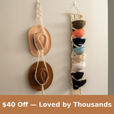 Macrame Cap & Hat Hanger Bundle.