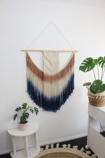 Coral - Large Ombre Macrame Wall Hanging