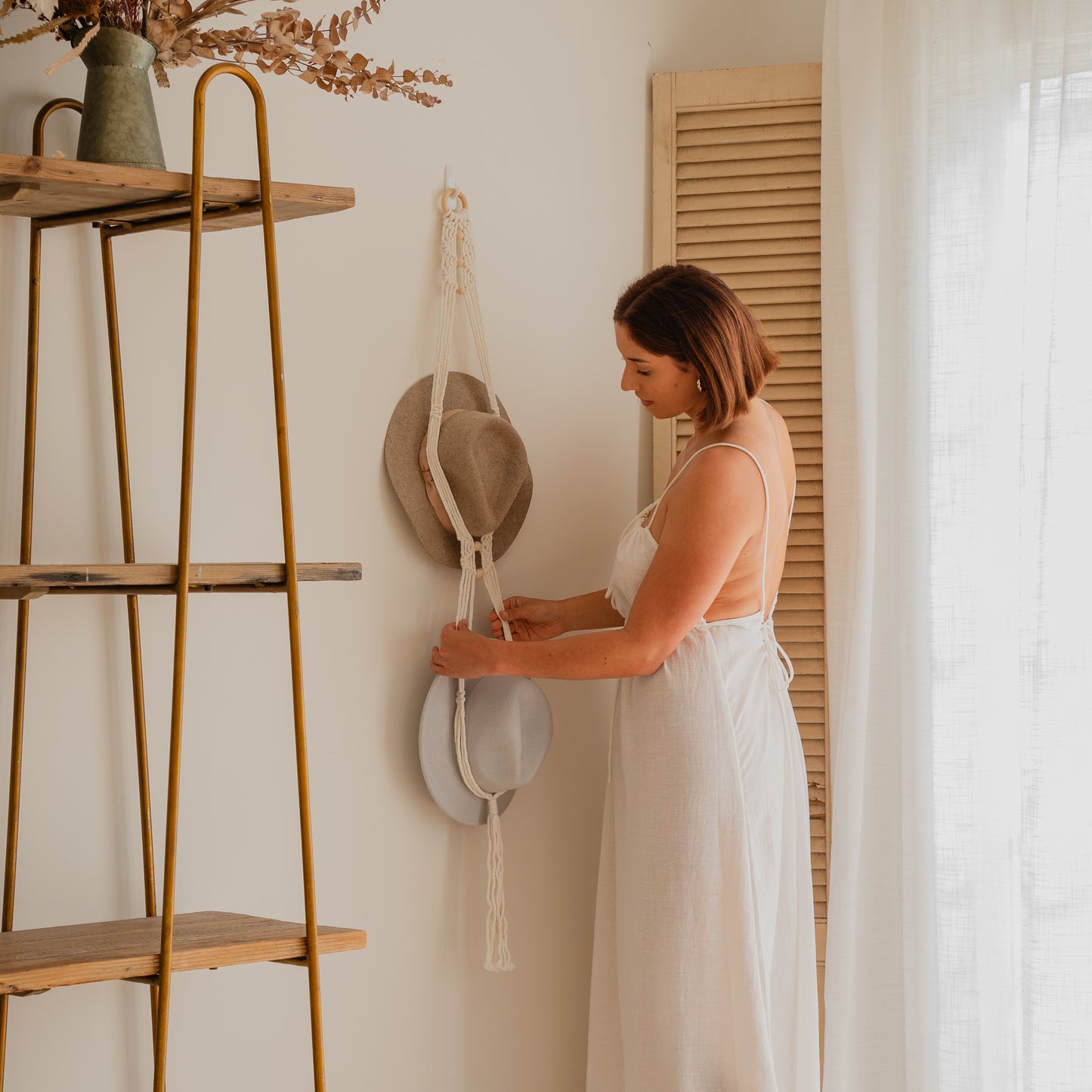 Macrame Hat Hanger