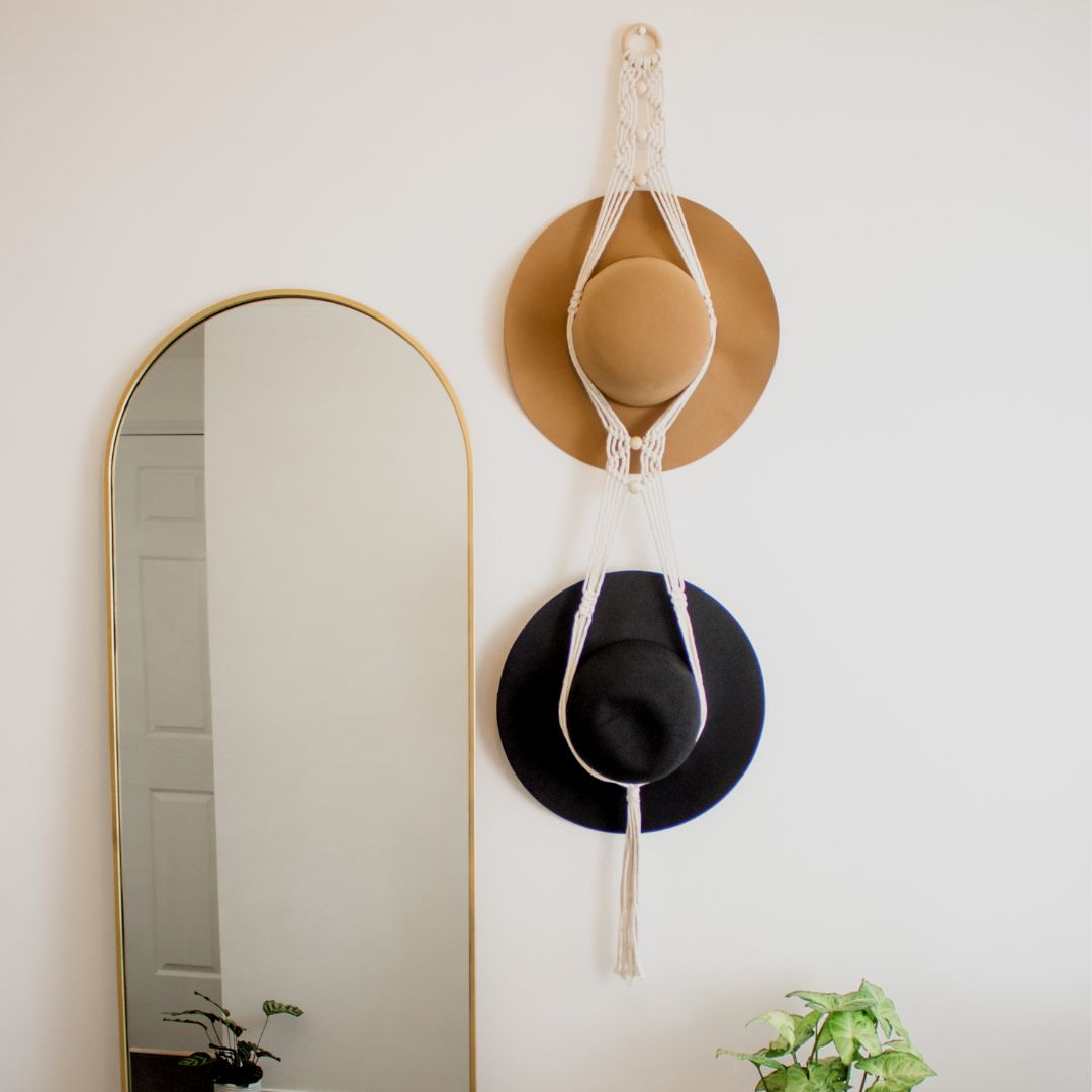 Organize Your Hats In Style With Our Macrame Hat Hanger + 4 Free Gifts (Made to Order: 2 Weeks)